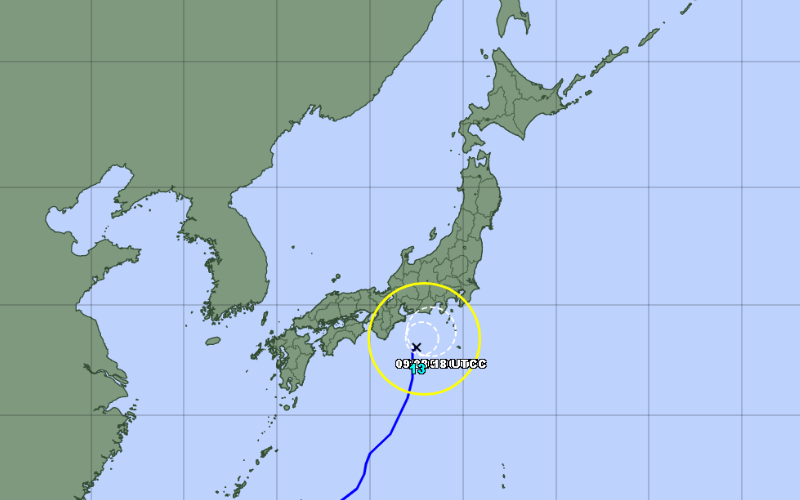 O tufão Yun-yeung deve atingir a costa leste do Japão nesta sexta-feira