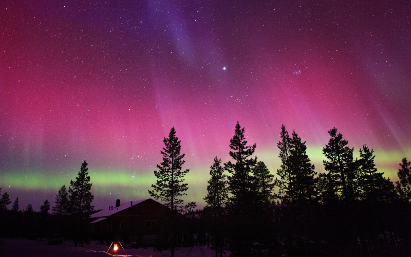 Aurora boreal vermelha rara foi vista no norte do Japão