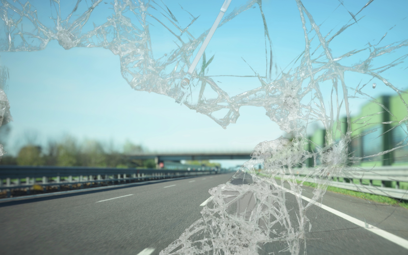 Objeto atravessa o vidro do carro e deixa motorista gravemente ferido na via expressa de Meishin