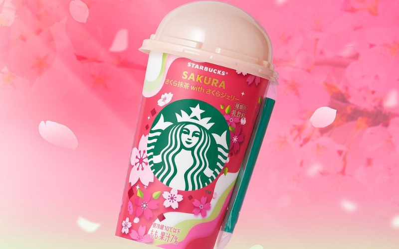 Starbucks Japão lança primeira bebida de sakura para a temporada de 2024!